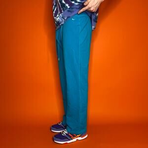 Vintage Y2K Nike Sweatpants Mens XL Light Blue Cotton White Swoosh